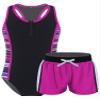 iiniim Kids Girls 2 Piece Tankini Set Rash Guard One-Piece Swimsuit Surfing Beach Bathing Suit Swimwear Rose Red 14 view 3