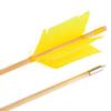 ZSHJGJR Archery Hunting Arrows Wooden Flu-Flu Arrows Traditional Wooden Arrows 4 Turkey Feathers Fletching for Recurve Bow Longbow Practice Targeting Hunting Shooting 6/12 Pack (12, Yellow) view 3