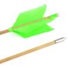 ZSHJGJR Archery Hunting Arrows Wooden Flu-Flu Arrows Traditional Wooden Arrows 4 Turkey Feathers Fletching for Recurve Bow Longbow Practice Targeting Hunting Shooting 6/12 Pack (12, Light Green) view 2