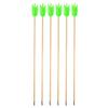ZSHJGJR Archery Hunting Arrows Wooden Flu-Flu Arrows Traditional Wooden Arrows 4 Turkey Feathers Fletching for Recurve Bow Longbow Practice Targeting Hunting Shooting 6/12 Pack (12, Light Green) view 3