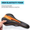 Bike Seat Bicycle Saddle, Mountain Road Bicycle Saddle, Waterproof Hollow Cushion, Black Orange Edge Cushion, Soft Comfortable Seat Bicycle Accessory, Mountain Road Bike Saddle view 3