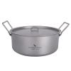 Boundless Voyage Outdoor Camping Titanium Pot 2L Stockpot with Lid Folding Handle Hiking Picnic Portable Big Capacity Soup Pot Home Kitchen view 1