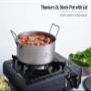 Boundless Voyage Outdoor Camping Titanium Pot 2L Stockpot with Lid Folding Handle Hiking Picnic Portable Big Capacity Soup Pot Home Kitchen view 3