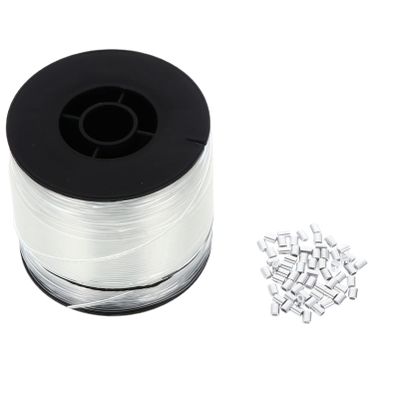 1set Nylon Fishing Line with Aluminum Accessories Wear-Resistant Outdoor Fishing Accessory High Tensile Strength Efficient Water Entry