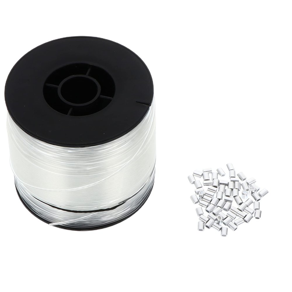 1set Nylon Fishing Line with Aluminum Accessories Wear-Resistant Outdoor Fishing Accessory High Tensile Strength Efficient Water Entry