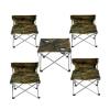 Camping Table Chairs Folding Table and Chair Set, Camouflage Outdoor Camping Picnic Table with 2 Cup Holders, Convenient to Carry and Store (Color : Package 3) view 1