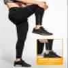 baleaf Men's Winter Running Tights Thermal Cycling Pants Cold Weather Gear Fleece Lined Leggings Pockets Compression Black Grey 3XL view 4