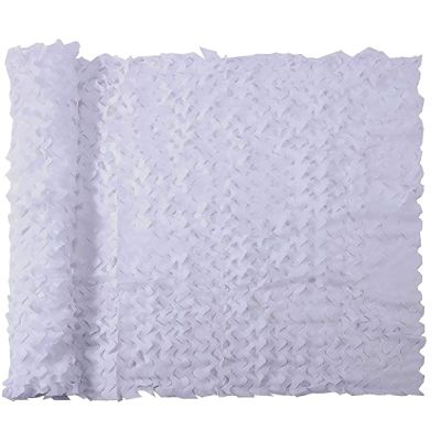 ZHANGQINGXIU Camouflage Net, Lightweight and Durable Shade Cloth, 210D Oxford Fabric Sunscreen Screen Blinds for Outdoor Camping Camo Netting, 54 Size (Color : White, Size : 4x9m)