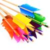 6/12 Pack Traditional Wooden Arrows Target Flu Flu Arrow with 4 Pcs Turkey Feather and Field Points for Target Practice (Pink, 12 Pack) view 3