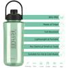Olerd Half Gallon/64oz Water Bottle With Handle, 2L Leak proof BPA Free Fitness Sports Water Jug, Ensure You Drink Enough Water Daily for Gym and Outdoor Sports(Green) view 3