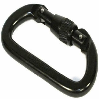BH Screw-Lock Carabiner BK 7/16" Alum D 31 Kn Closed USA