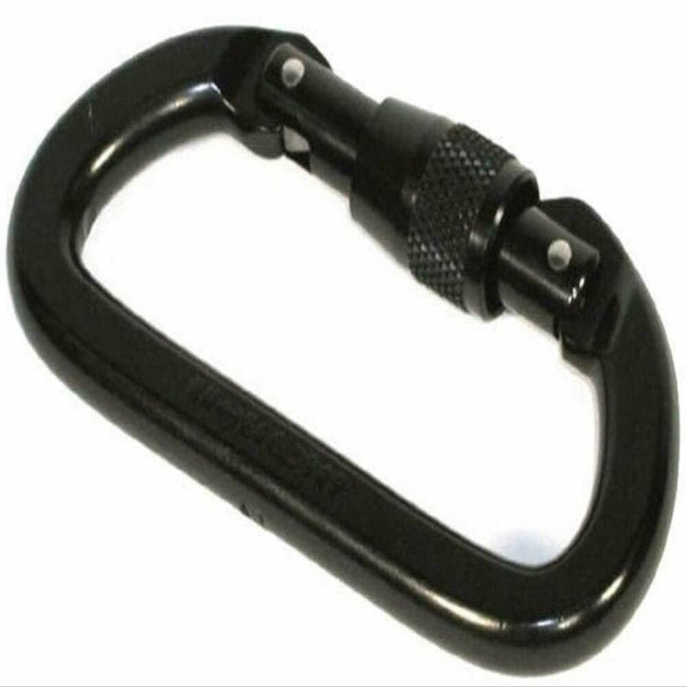 BH Screw-Lock Carabiner BK 7/16" Alum D 31 Kn Closed USA