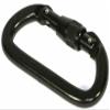 BH Screw-Lock Carabiner BK 7/16" Alum D 31 Kn Closed USA view 1