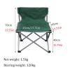 Camping Table Chairs Outdoor Square Folding Table and Chair Set, Picnic Table with 2 Cup Holders and Tote Bag, Suitable for Barbecue/Beach/Travel (Color : Green) view 3