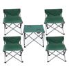 Camping Table Chairs Green Folding Table with Four Chairs, for Indoor and Outdoor Camping Tables, with A Storage Bag for Easy Carrying (Size : Medium) view 1