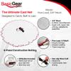 BasicGear Cast Net | Lead, 6ft Radius, 3/8 inch Mesh for Freshwater and Saltwater Bait Fish | Professional Grade and Upgraded Material | Throw Style view 2