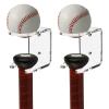 Cosmos 2 Pcs Acrylic Baseball Bat Wall Mount Softball Wall Stand Holder Rack for Bat & Ball Vertical Display in Home, Baseball Stadium, Locker Room (Transparent Clear) view 1