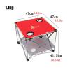 Camping Table Chairs Outdoor Square Folding Table and Chair Set, Picnic Table with 2 Cup Holders and Tote Bag, Suitable for Barbecue/Beach/Travel (Color : Red) view 2
