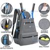 ACOSEN Tennis Bag Tennis Backpack - Tennis Bags for Women or Men to Holds 2 Tennis Rackets, Pickleball Paddles, Clothes and Balls, Separate Ventilated Shoe Compartment (Gray - B) view 2