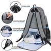 ACOSEN Tennis Bag Tennis Backpack - Tennis Bags for Women or Men to Holds 2 Tennis Rackets, Pickleball Paddles, Clothes and Balls, Separate Ventilated Shoe Compartment (Gray - B) view 3