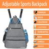 ACOSEN Tennis Bag Tennis Backpack - Tennis Bags for Women or Men to Holds 2 Tennis Rackets, Pickleball Paddles, Clothes and Balls, Separate Ventilated Shoe Compartment (Gray - B) view 4