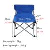 Camping Table Chairs Outdoor Square Folding Table and Chair Set, Picnic Table with 2 Cup Holders and Tote Bag, Suitable for Barbecue/Beach/Travel (Color : Blue) view 4