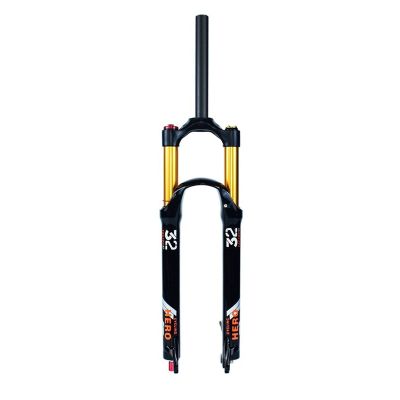 Jejy 1-1/8" Mountain Bike Front Fork 26/27.5/29 Inch, Straight/Tapered Tube Travel 130mm Magnesium Alloy MTB Bicycle Air Forks Shock Absorber (Color : Straight Manual Lockout, Size : 26)
