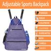 ACOSEN Tennis Bag Tennis Backpack - Tennis Bags for Women or Men to Holds 2 Tennis Rackets, Pickleball Paddles, Clothes and Balls, Separate Ventilated Shoe Compartment (Purple - B) view 4