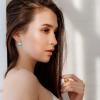 VONSSY Drop Dangle Earrings Leverback Hoop Hanging Earrings view 2