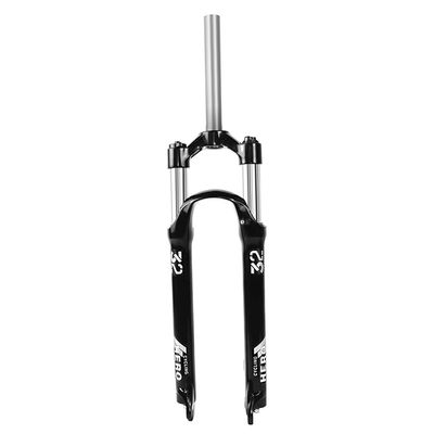 Jejy Magnesium Alloy Black Suspension Fork 26/27.5/29 Inch Mountain Bike, 9mm Quick Release Bicycle Accessories Mechanical Fork Matte Shoulder Control (Color : Silver Tube, Size : 29)
