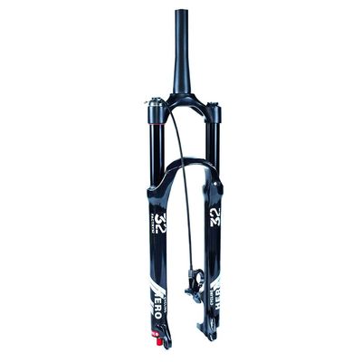Jejy 26 Inch Xc Dirtbike Mountain Bicycle Suspension Fork, Manual Lockout/Remote Lockout QR 9mm Quick Release MTB Front Forks Black 26/27.5/29 (Color : Tapered Remote Lockout, Size : 29)