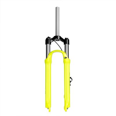 Jejy Mountain Bike Front Forks 26" /27.5" /29" Magnesium Alloy, MTB Bicycle Mechanical Suspension Fork Straight Tube 1-1/8" Outdoor (Color : Yellow, Size : 26)