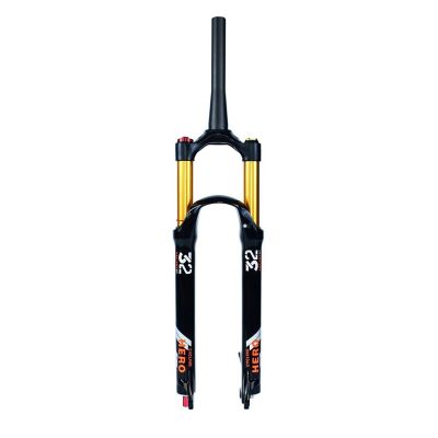 Jejy 1-1/8" Mountain Bike Front Fork 26/27.5/29 Inch, Straight/Tapered Tube Travel 130mm Magnesium Alloy MTB Bicycle Air Forks Shock Absorber (Color : Tapered Manual Lockout, Size : 29)