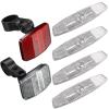 6 Pcs Bike Front and Rear Reflectors Kit Bicycle Light Safety Warning Reflectors Cycling Accessories for Handlebar and Night Cycling (White/Red) view 1