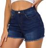 VIPONES Blue Jean Shorts for Women High Waisted Cut Off Stretchy Casual Hot Denim Shorts81-Blue2 view 1