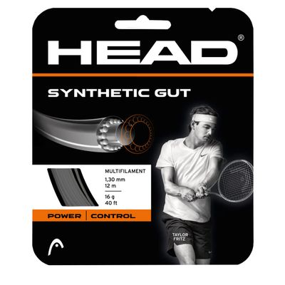 HEAD Synthetic Gut Tennis String Full Set, 17 Gauge, Black, 40 Foot Length