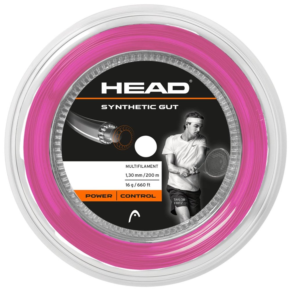 HEAD Synthetic Gut Tennis String Reel, 16 Gauge, Pink, 660 Foot Length