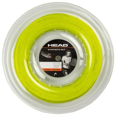 HEAD Synthetic Gut Tennis String Reel, 16 Gauge, Yellow, 660 Foot Length