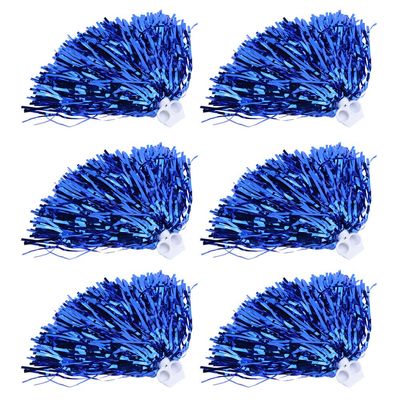 OUKENS Sports Bag Cheerleading Poms, 6pcs 7 Colors Cheerleader Pom Poms Squad Cheer Sports Party