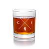 CHI Chicago Illinois Round Rocks Glass - Chicago Gift Set, Gift Illinois, Best Illinois Gift, Personalized Illinois Glass view 1