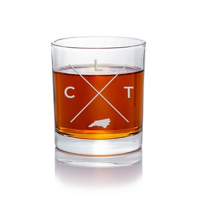 CLT Charlotte North Carolina Round Rocks Glass - Cool Charlotte Gift, Charlotte Gift Ideas, North Carolina Gift