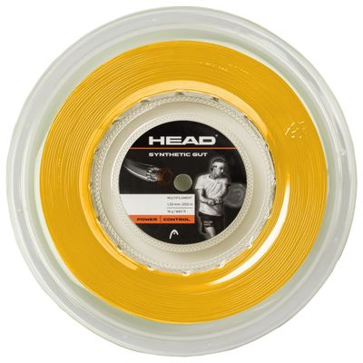 HEAD Synthetic Gut Tennis String Reel, 16 Gauge, Gold, 660 Foot Length