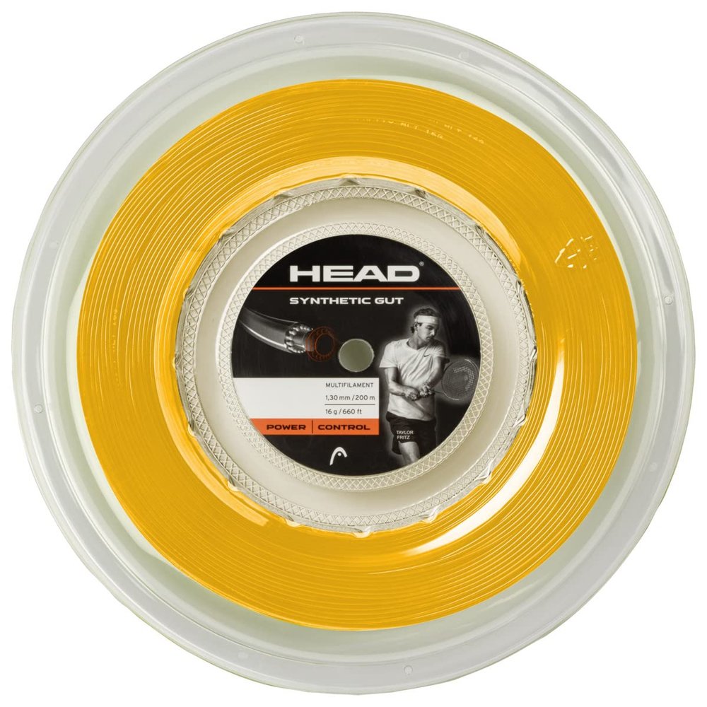 HEAD Synthetic Gut Tennis String Reel, 16 Gauge, Gold, 660 Foot Length