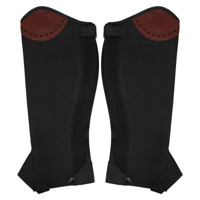Astibym 2Pcs Equestrian Leg Guards, Half Leather Half Horse Riding Protective Gear, Adults XXL Size, Sports Protective Equipment