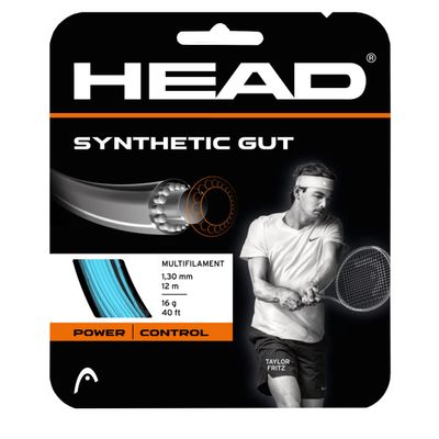 HEAD Synthetic Gut Tennis String Full Set, 16 Gauge, Blue, 40 Foot Length