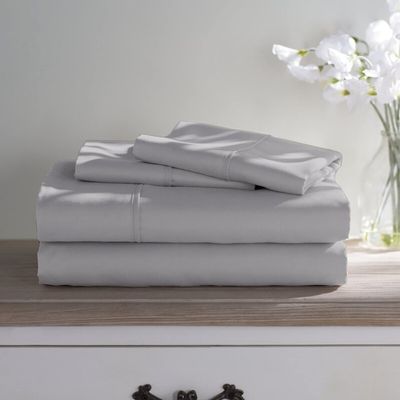Boating Sheet Set - 100% Egyptian Cotton Bedding Set - 600 Thread Count - Best V Berth Boat Sheets - 8 inch Deep Pockets - Great Gift for Boaters |Universal V Berth, Light Grey Solid|