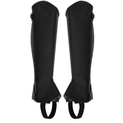 Half chap horse riding gaiters, super pu leather equestrian body protector for, sports protective gear, riding half for