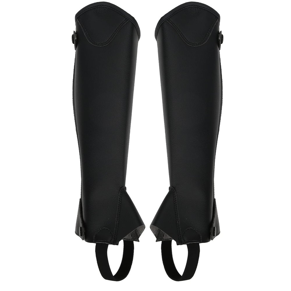 Half chap horse riding gaiters, super pu leather equestrian body protector for, sports protective gear, riding half for