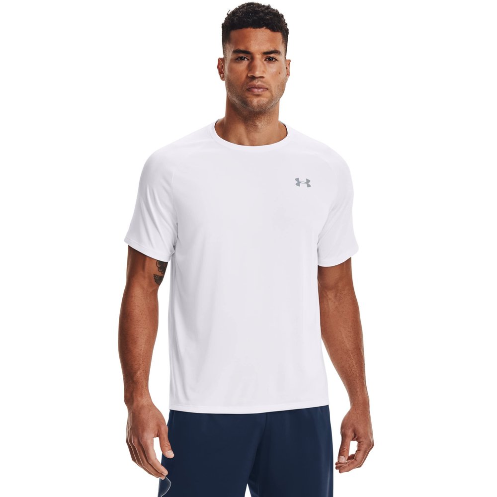 Under Armour Men's Tech 2.0 Short-Sleeve T-Shirt, White (100)/Overcast Gray, 4X-Large Tall
