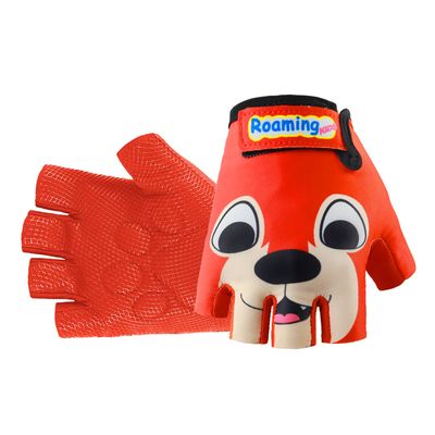 Boyiexin Kids Bike Gloves, Padded Grip Palm Fingerless Gloves for 2-10 Years Boys and Girls Cycling Balance and Pedal Bicycles Scooter Skateboard Outdoor Recreation (Orange, X-Small(Palm 5.9"))